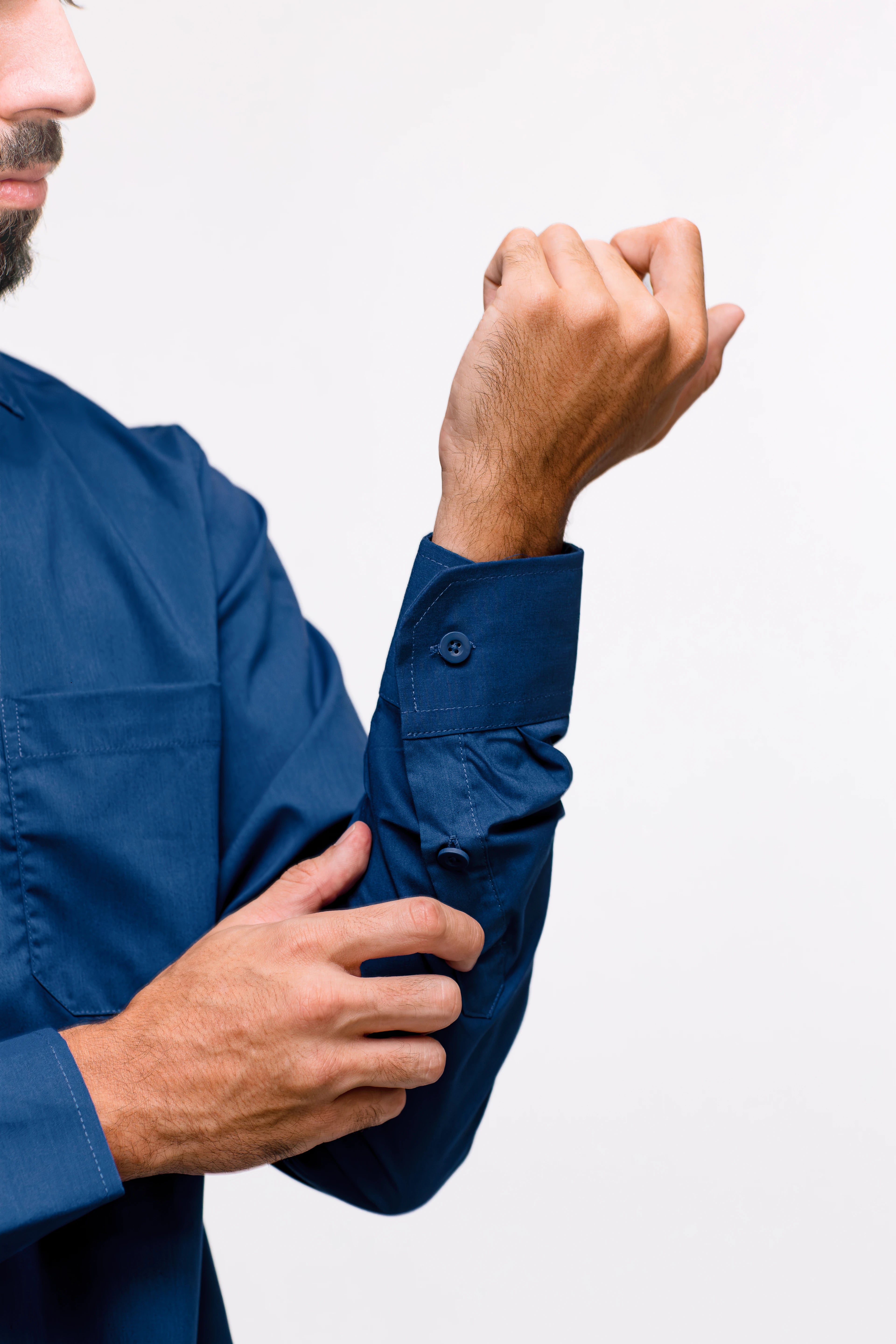 Camisa Social Masculina Manga Longa com Bolso