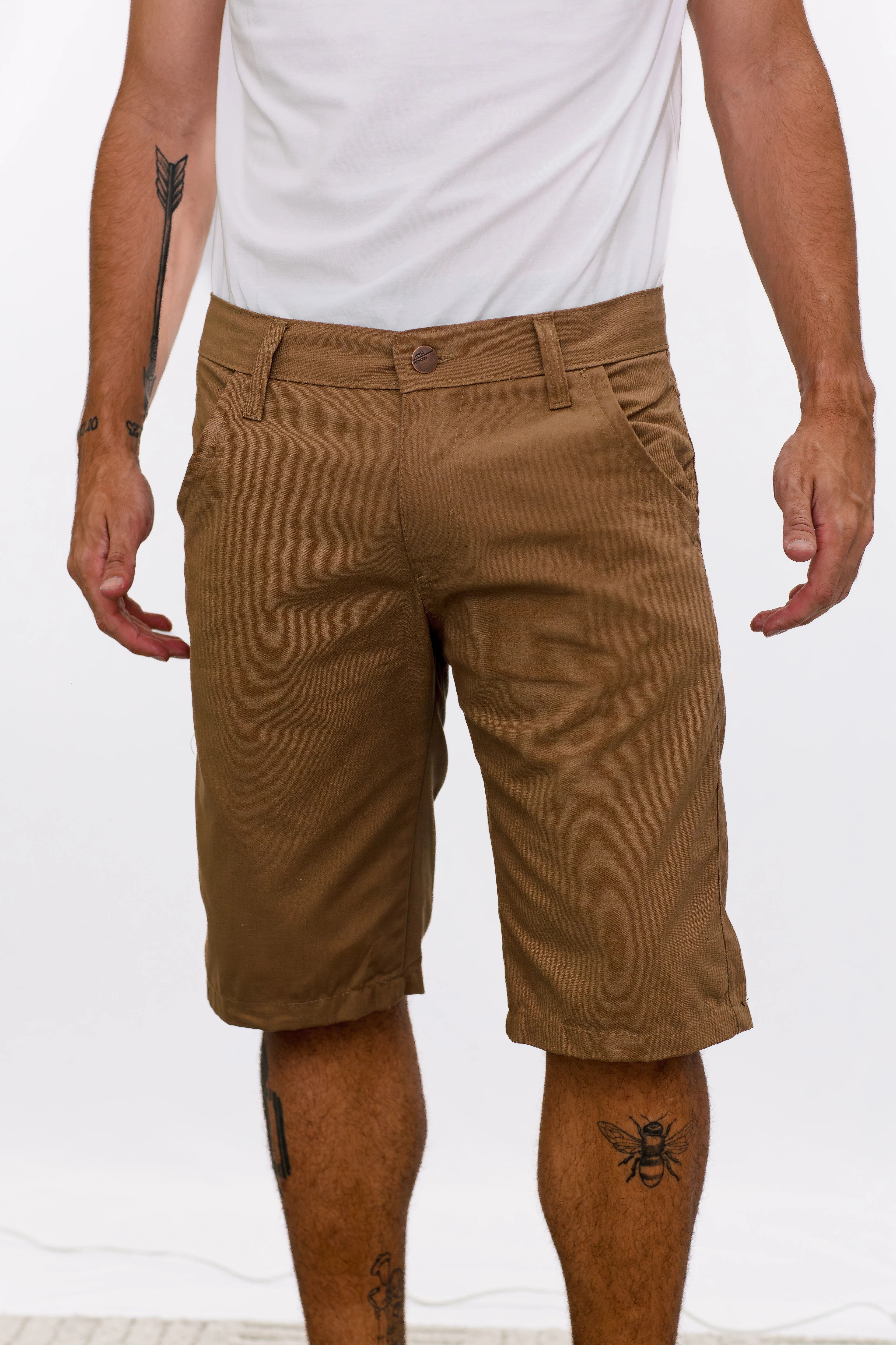 Bermuda Chino Masculina 100% Algodão | Corte reto | 4 Bolsos