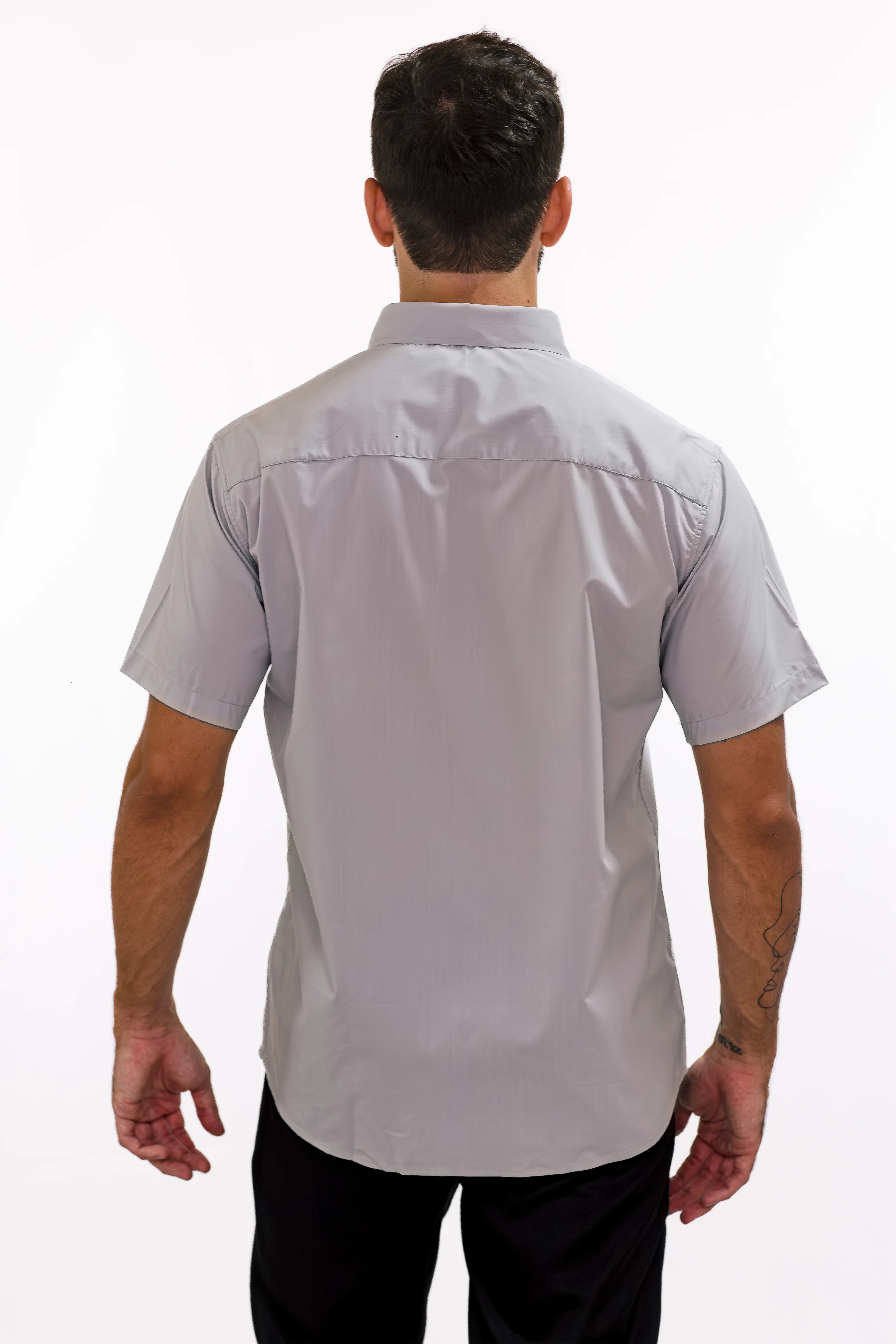Camisa Social Masculina Manga Curta Slim