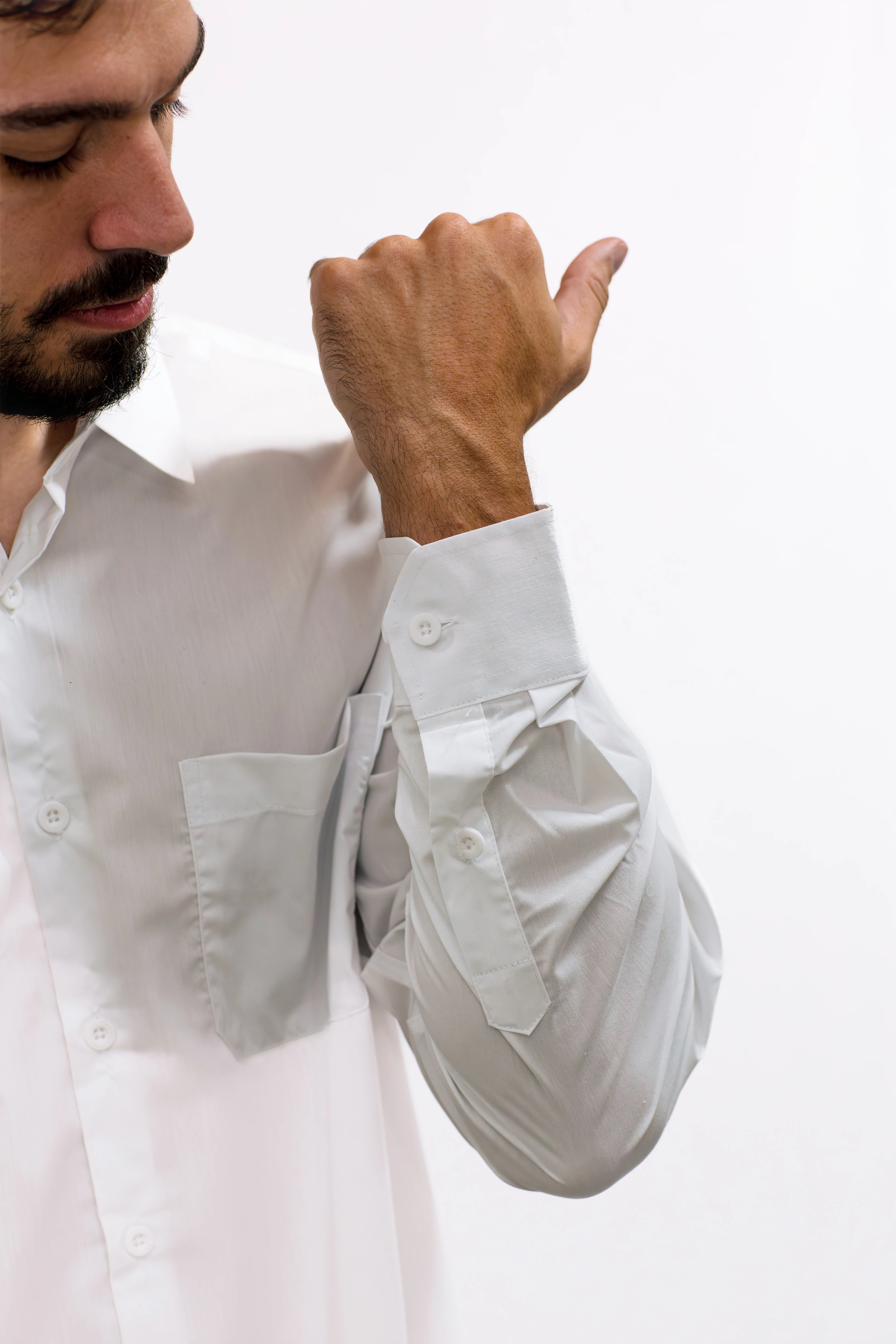 Camisa Social Masculina Manga Longa com Bolso
