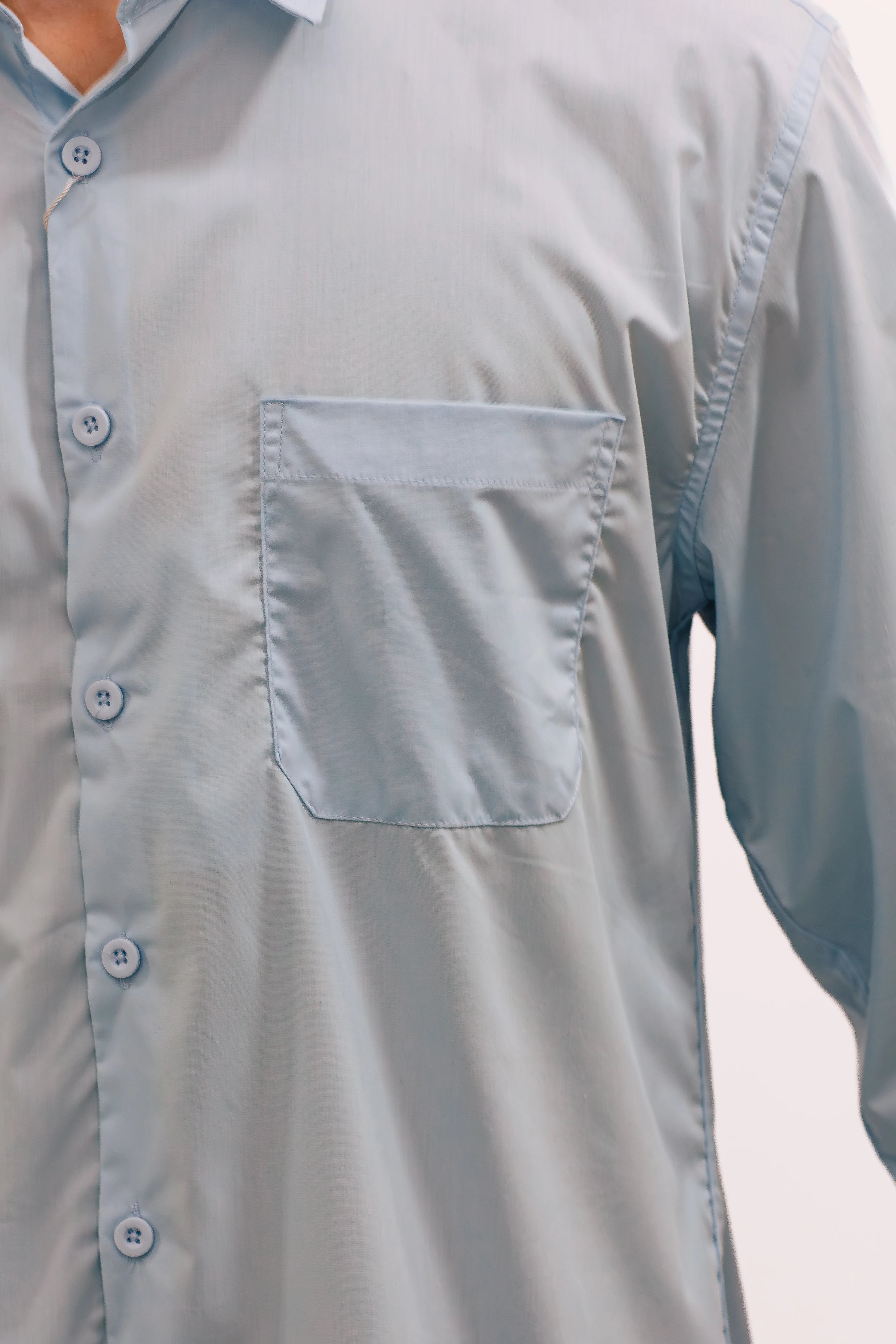 Camisa Social Masculina Manga Longa com Bolso