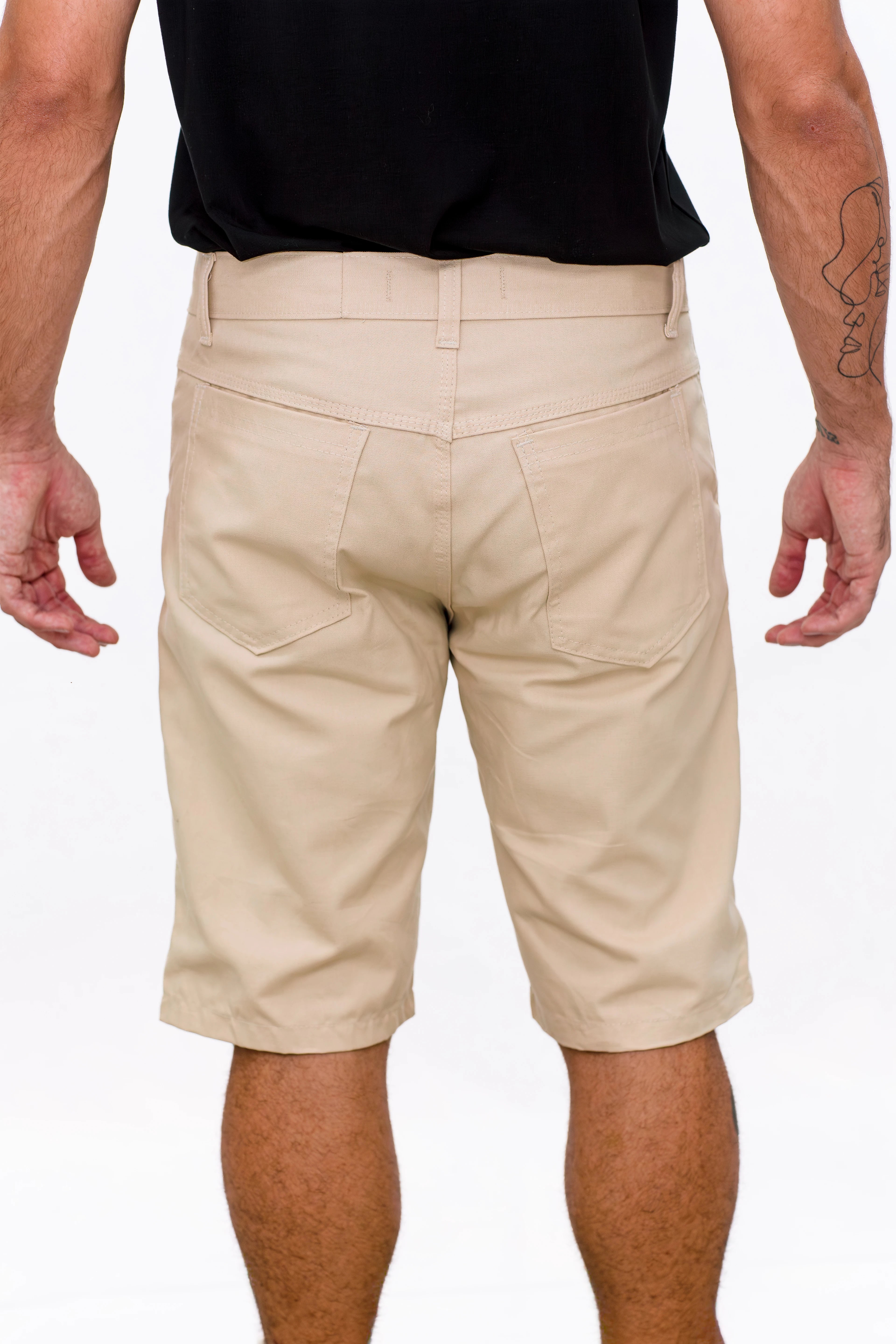 Bermuda Chino Masculina 100% Algodão | Corte reto | 4 Bolsos