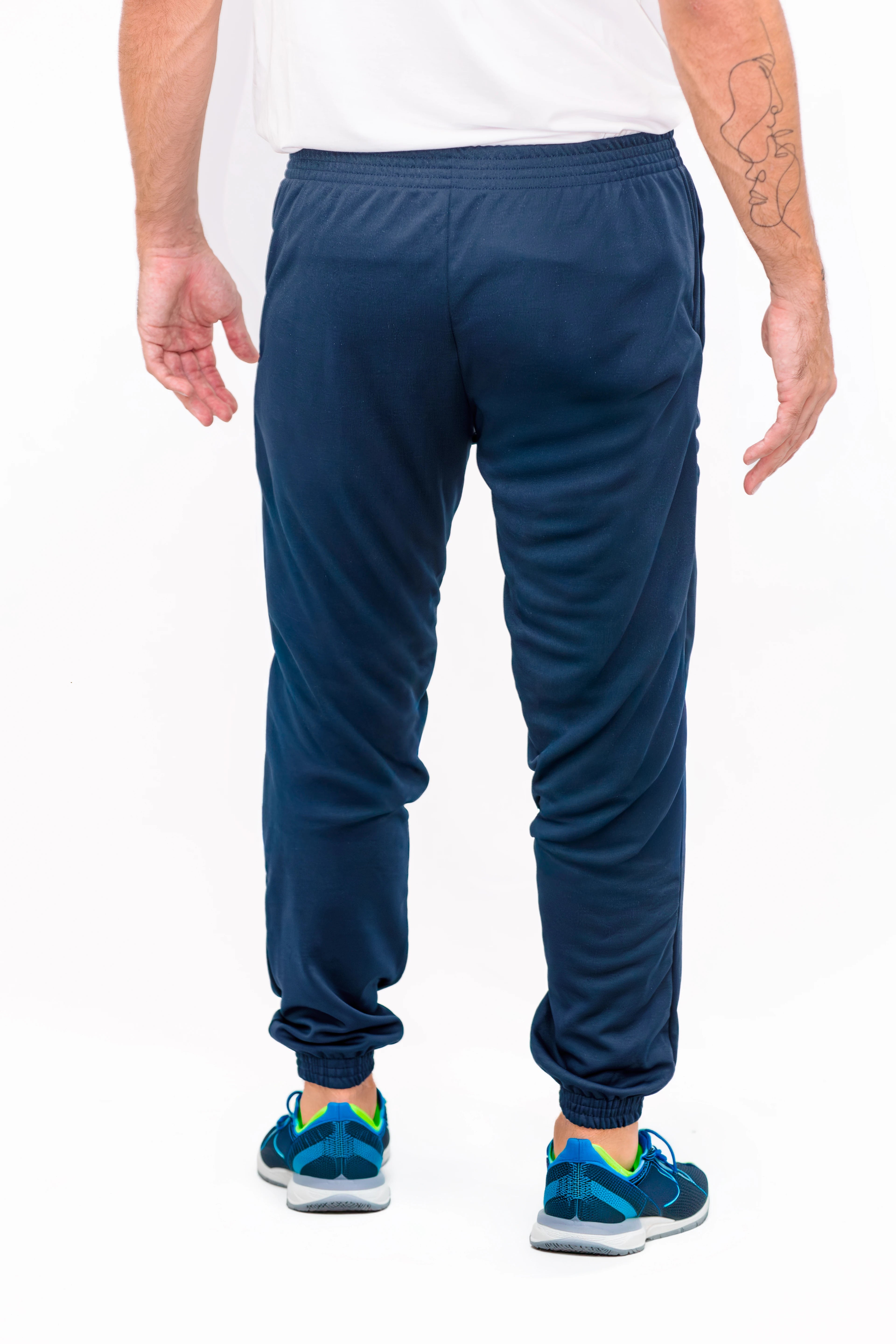 Calça Moletinho Felpado Jogger com Punho | Elástico Largo Confortável | Preto e Marinho |