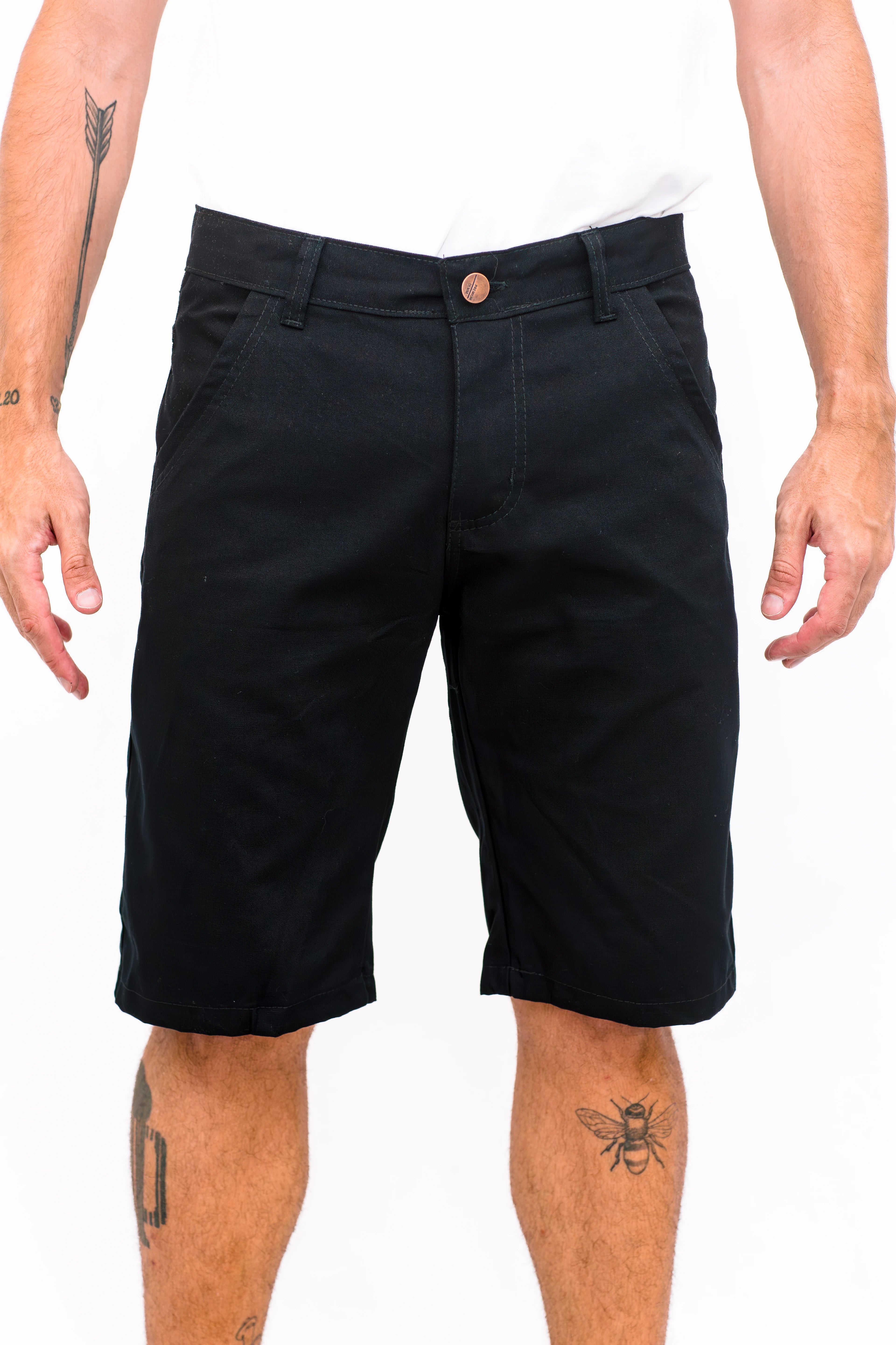 Bermuda Chino Masculina 100% Algodão | Corte reto | 4 Bolsos