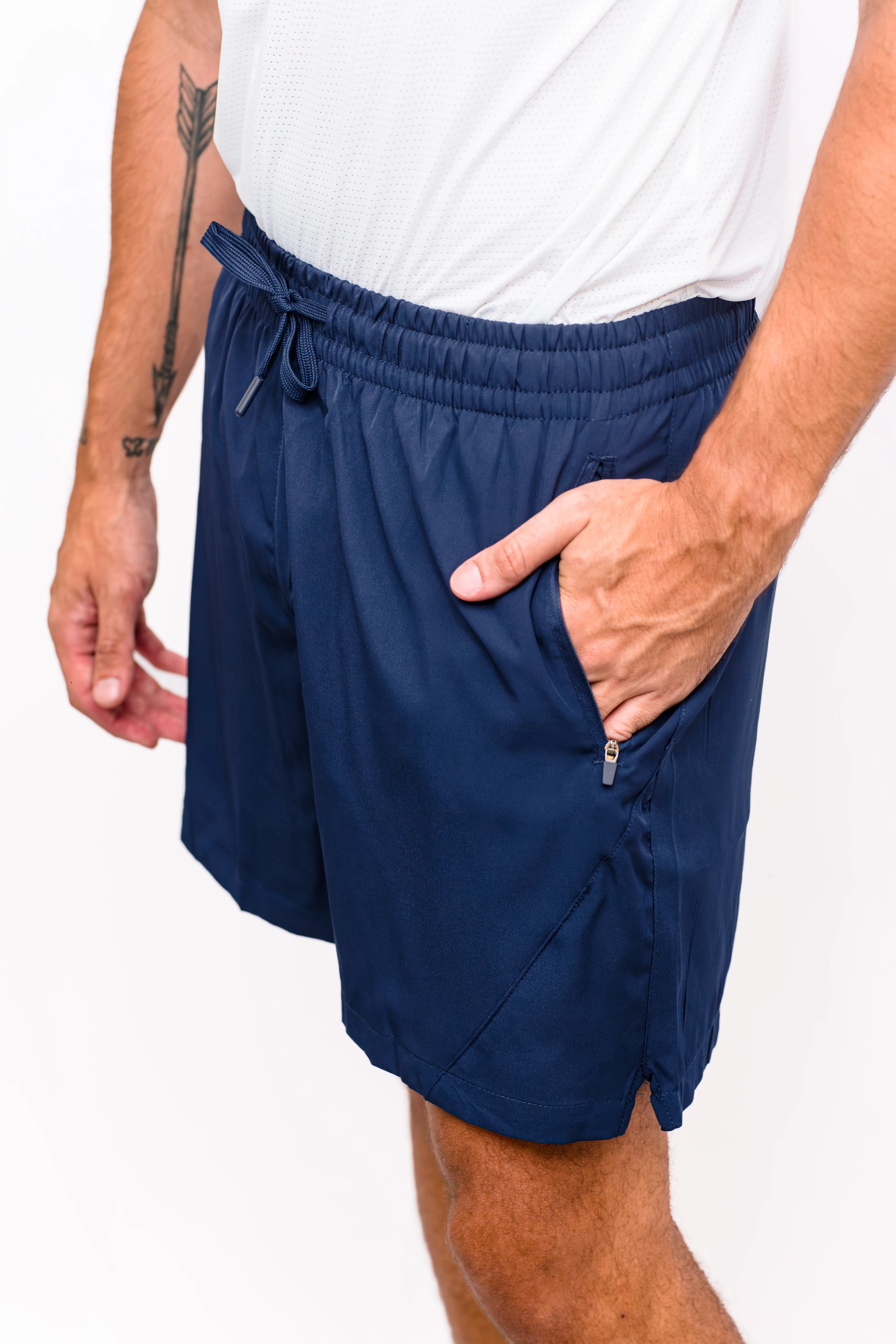 Short Tactel com Elastano e Zíper - Ideal para o seu treino