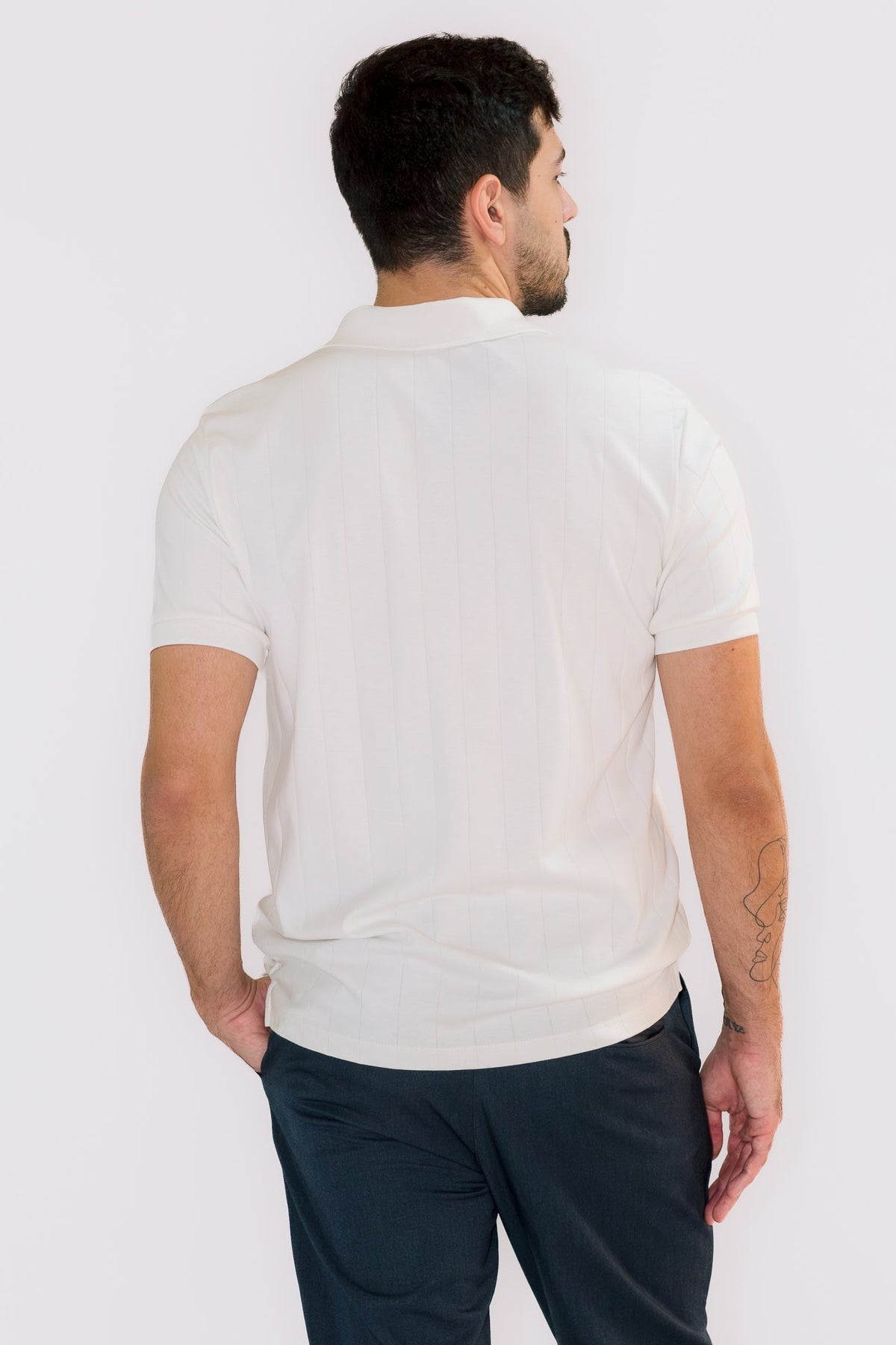 Camisa Polo Masculina Toscano Off White | Elegante e Casual