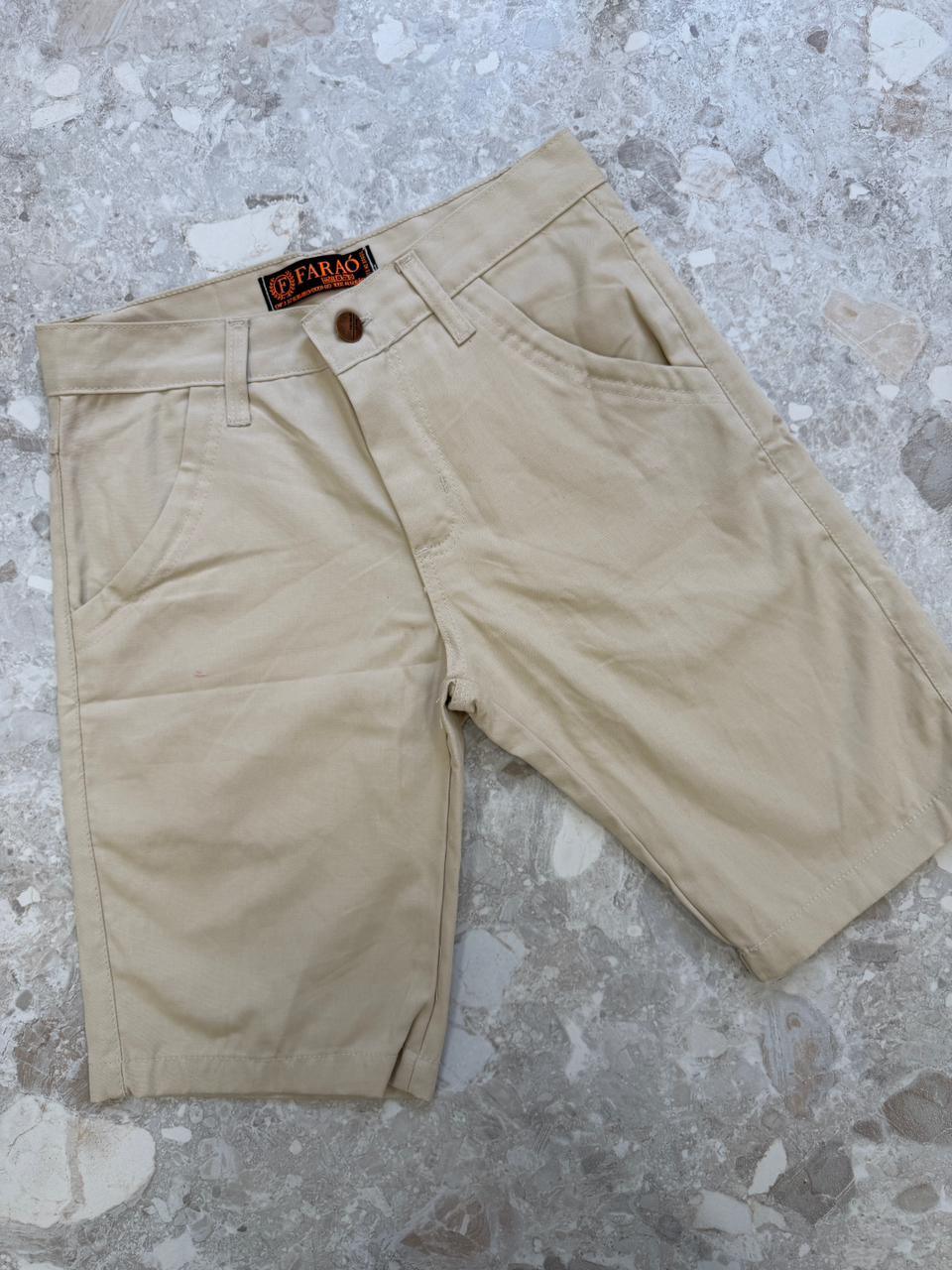 Bermuda Chino Masculina 100% Algodão | Corte reto | 4 Bolsos