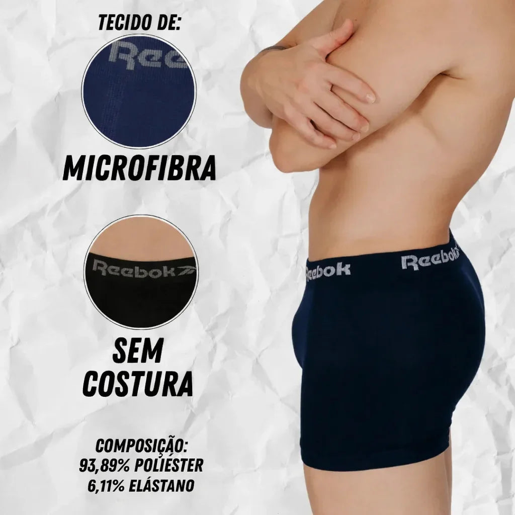 Kit 6 Cuecas Reebok