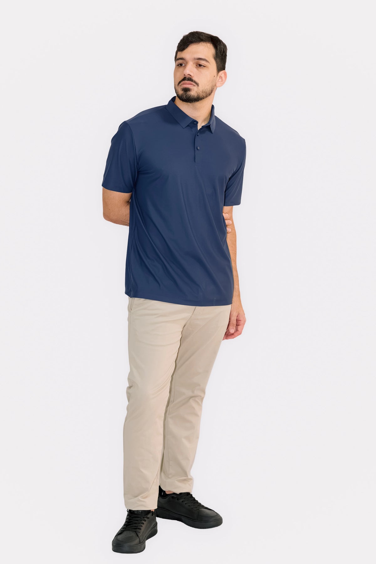 Camisa Polo Masculina Sem Costura em Poliamida