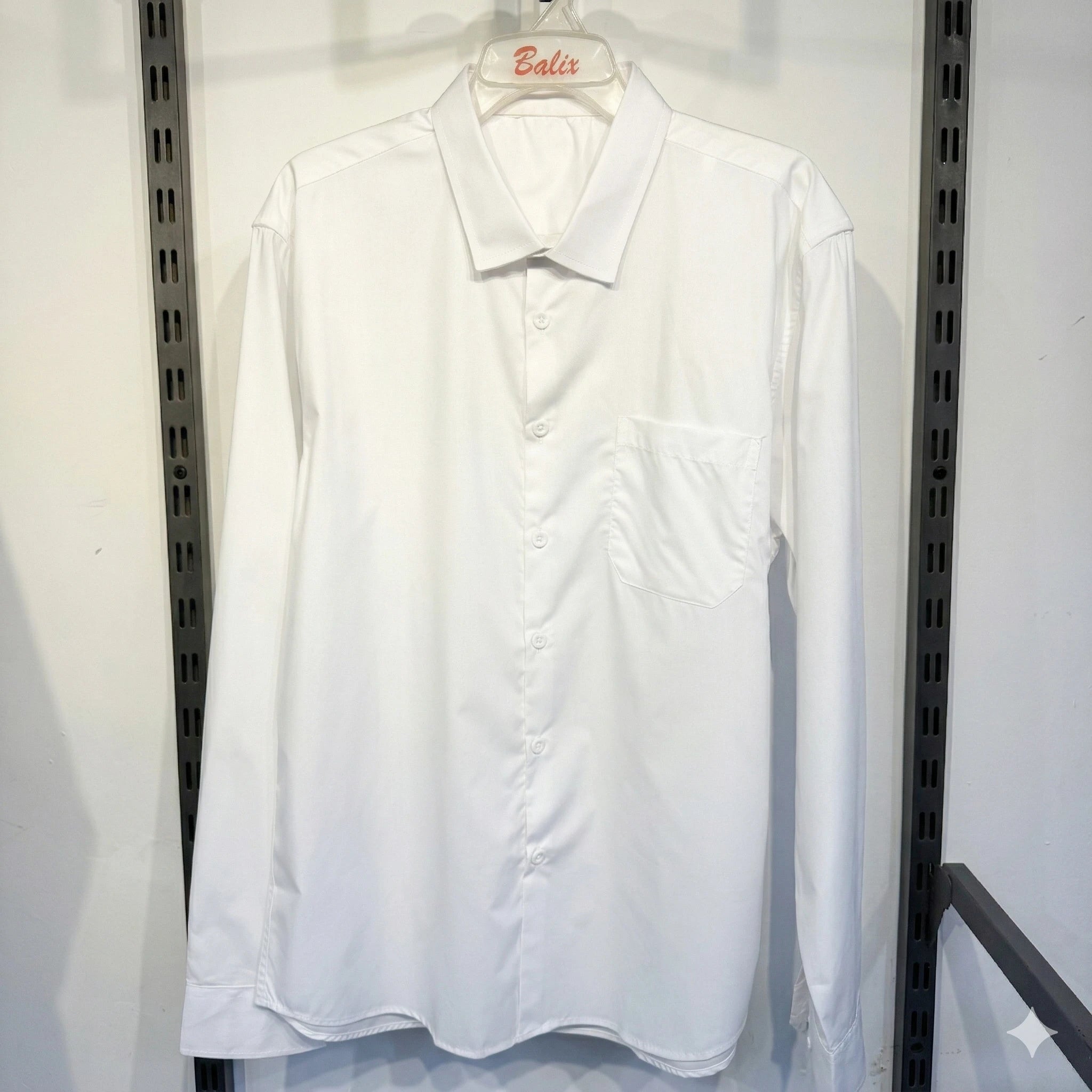 Camisa Social Masculina Algodão com Elastano – Preta e Branca | Balix