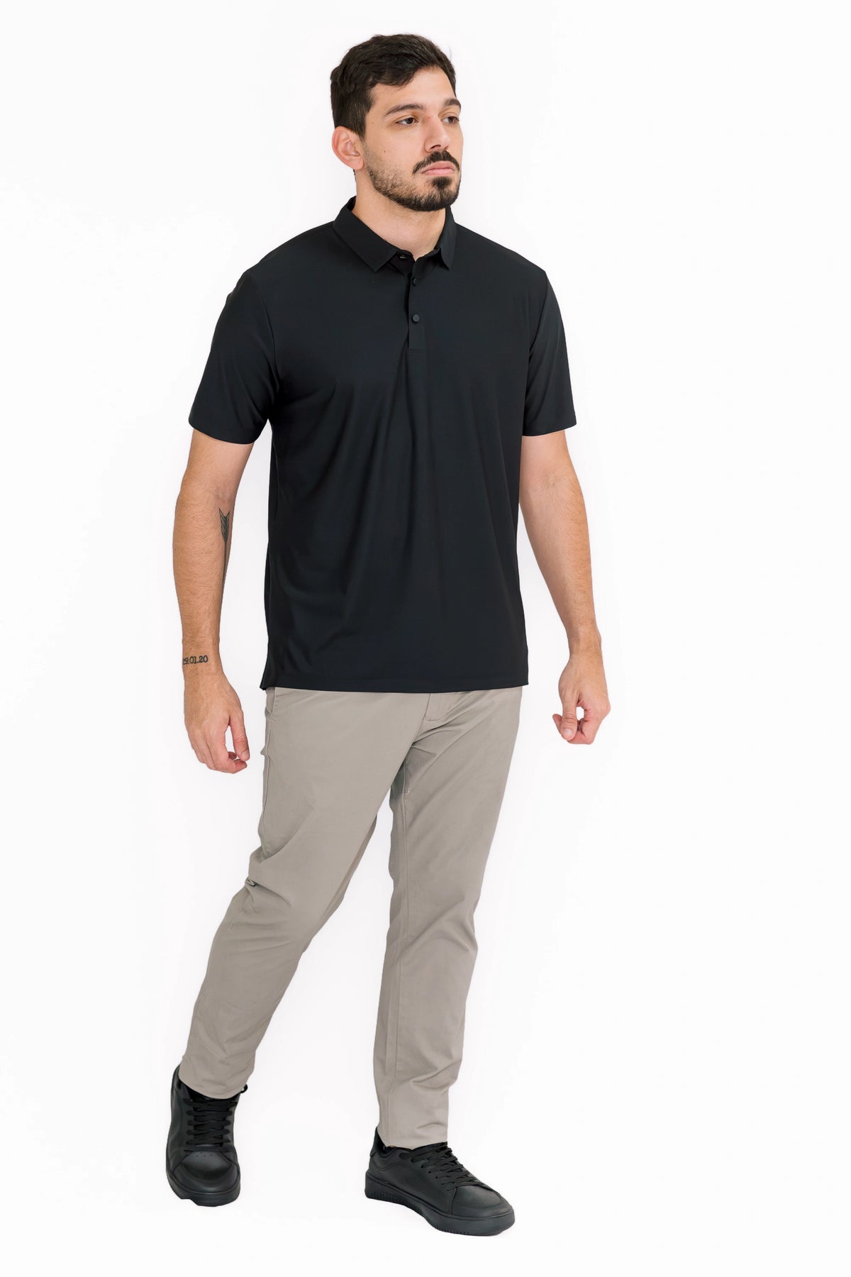 Camisa Polo Masculina Sem Costura em Poliamida