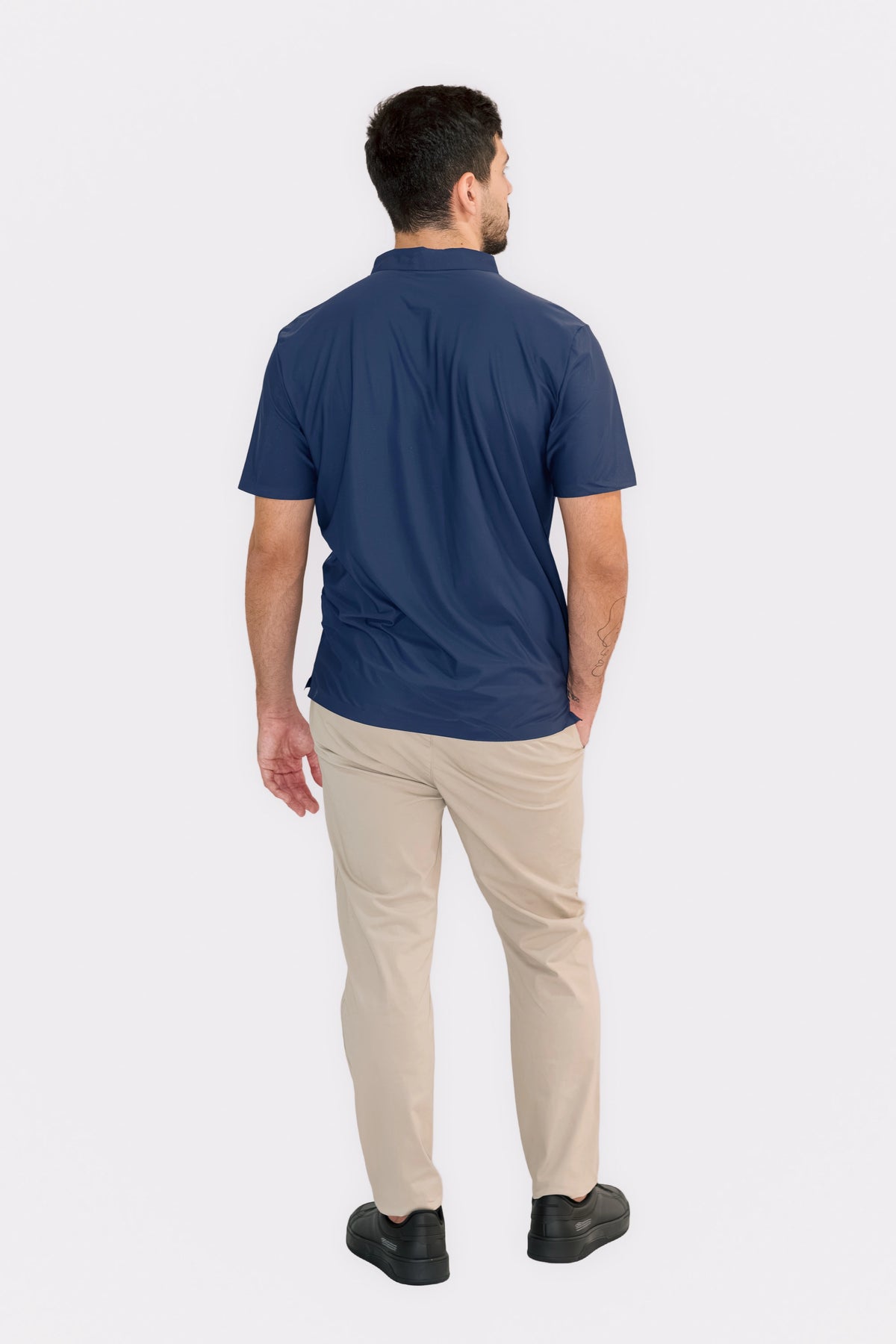 Camisa Polo Masculina Sem Costura em Poliamida