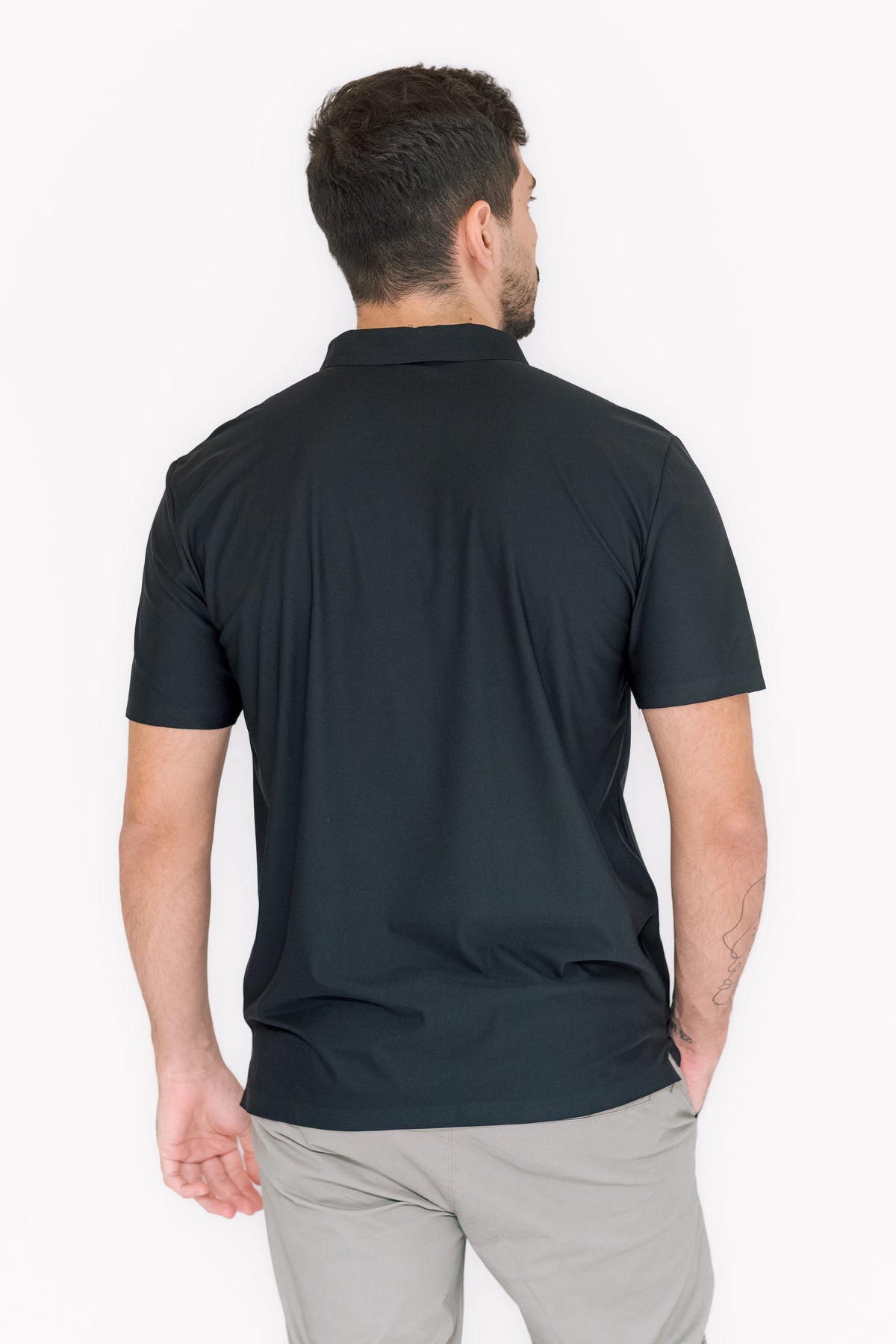 Camisa Polo Masculina Sem Costura em Poliamida