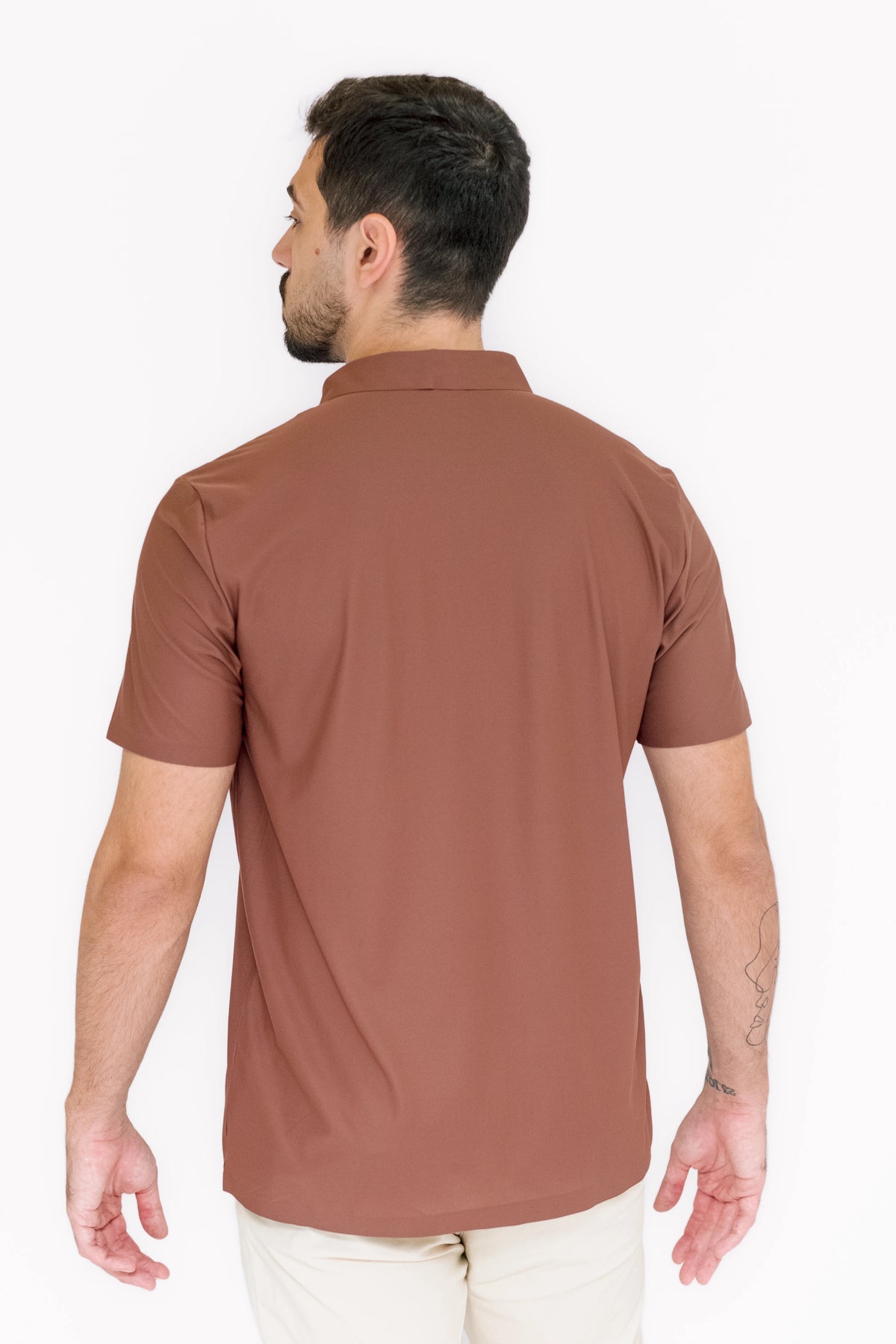 Camisa Polo Masculina Sem Costura em Poliamida